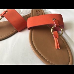 Orange sandals NWT